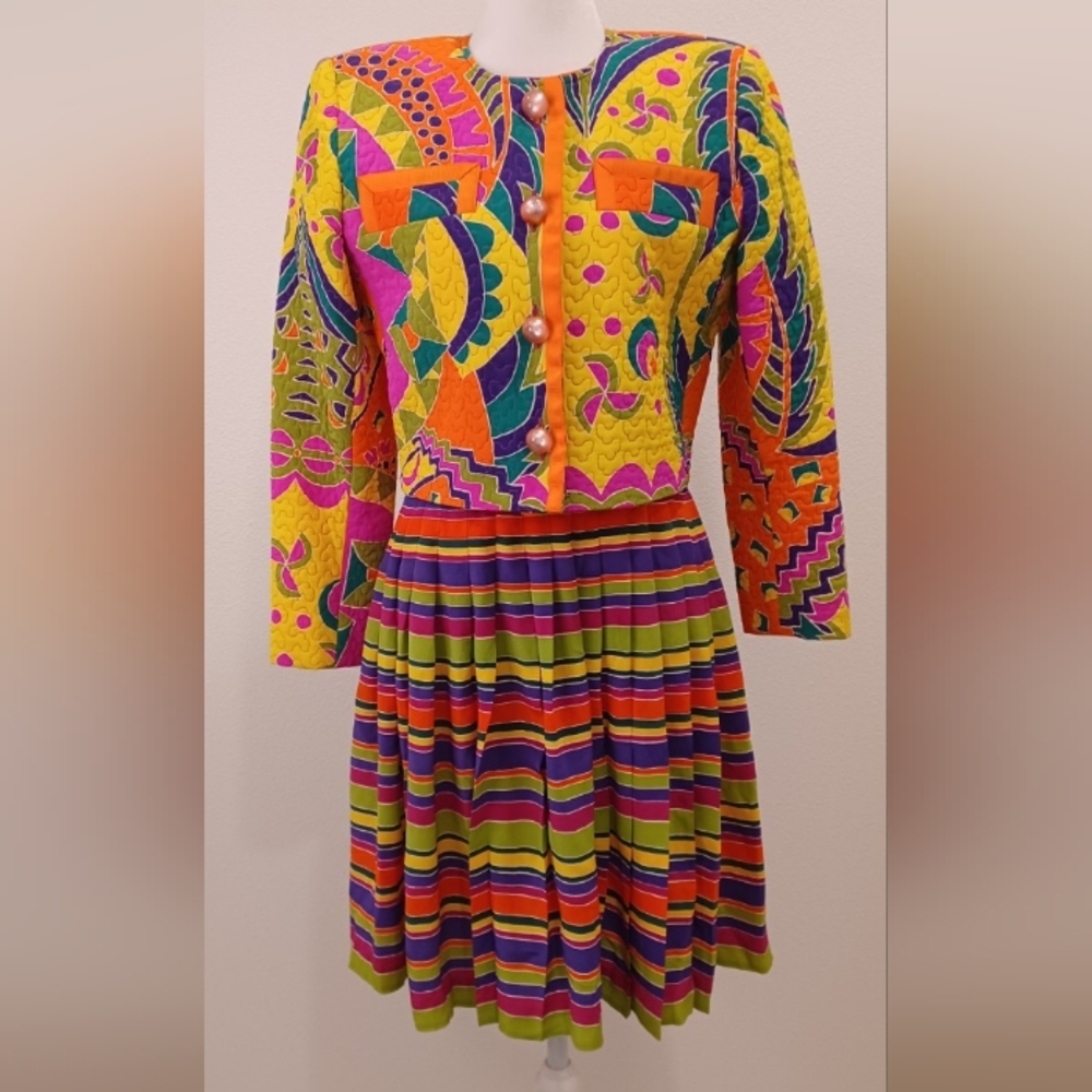 RARE Silk Richard Freeman Dress and Jacket - Picture 2 of 2
